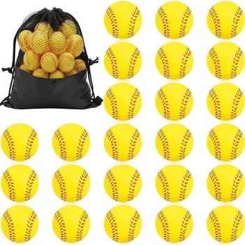 Golfový set PLMMOUT 24 kusů mini sportovních míčů, pěnové míčky o průměru 4 cm, antistresový mini sportovní