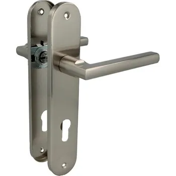 Amig - Kliky s ocelovým plechem na dveře | Model MAI PB85 | 240 x 45 mm | 8 mm čtvercové |