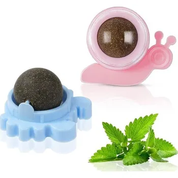 Hračka pro kočku Vsshe Kočičí kuličky pro kočky, 2 kusy Přírodní kočičí kuličky Hračky pro kočky s lízáním Rotující