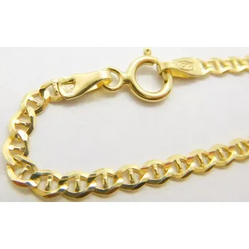 Náramek Klenoty Budín Pánský široký mohutný zlatý náramek PANCER+MŮSTEK 585/1,95gr 22cm HK7151 (Klenoty Budín Pánský široký mohutný zlatý náramek PANCER+MŮSTEK 585/1,95gr 22cm HK7151)