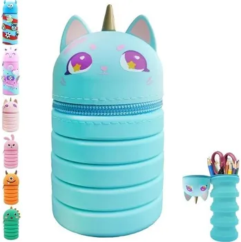 Penál YOUYIKE 2v1 kawaii jednorožčí penál pro děti
