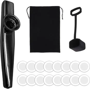 Dechový nástroj Kazoo, Kazoo kov, nástroj Kazoo, sada Kazoo, hudební nástroje Kasu, černý nástroj Kazoo, kovový