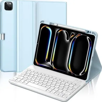 Pouzdro na tablet IVEOPPE kryt pro iPad Pro 11" (5. generace 2024) s odnímatelnou italskou Bluetooth klávesnicí pro