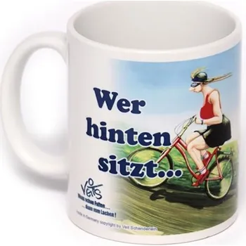 Veitův vtipný kreslený keramický hrnek, kelímek, kolo pro volný čas, kdo sedí vzadu, může pít