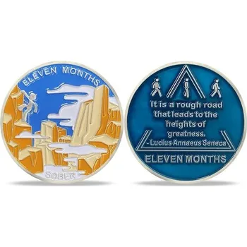 AtSKnSK 11měsíční mince na střízlivost, jedenáctiměsíční žetony a medailonky AA, dárky na