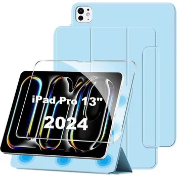 Příslušenství pro tablet FDHYFGDY Pouzdro pro iPad Pro 13 palců 2024 (M4) magnetické ochranné pouzdro + 1 kus ochranné fólie