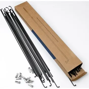 LUXU 36 kusů 14G J-bent ocelových drátů na jízdní kola, dráty na jízdní kola s mosaznými niply,