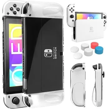 Herní konzole Pouzdra kompatibilní s Nintendo Switch OLED, průhledné pouzdro kompatibilní s Switch OLED, měkký
