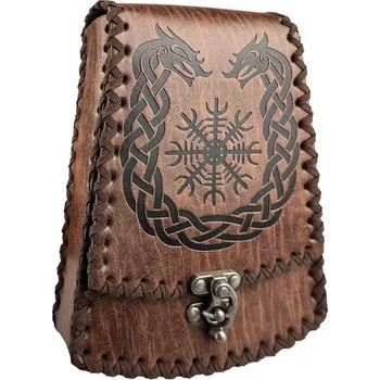 Opasek HiiFeuer severský reliéfní kožený opasek