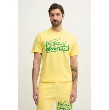Pánské tričko Bavlněné tričko Lacoste TH0284 žlutá 11X, vel. L
