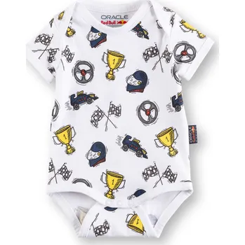 Kojenecké oblečení Oracle Red Bull Racing dětské body pro novorozence s motivem RBR - bílé Velikost: 86