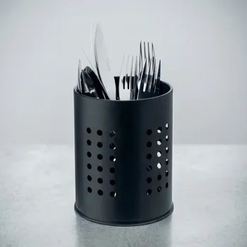 Kulatý stojan na kuchyňské náčiní Tadar Dot 11,5 x 15 cm černý