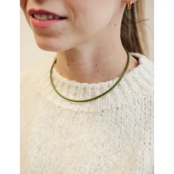 Náhrdelník Náhrdelník Simply zelený Délka: 40cm, Barva zapínání: černá