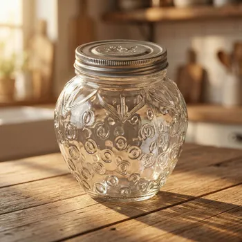 Skleněná sklenice s kovovým víčkem Tadar Truskawka 1000 ml