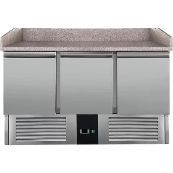 vasegastro Chladící stůl na pizzu - 1,4 x 0,7 m - se 3 dvířky