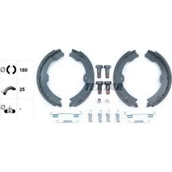 Brzdová čelist Sada brzdových čelistí, parkovací brzda TEXTAR 91067000