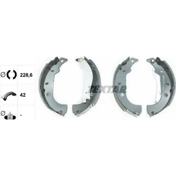 Brzdová čelist Sada brzdových čelistí TEXTAR 91037000