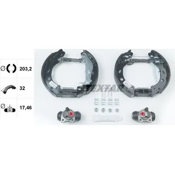 Brzdová čelist Sada brzdových čelistí TEXTAR 84057400