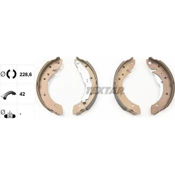 Brzdová čelist Sada brzdových čelistí TEXTAR 91044000