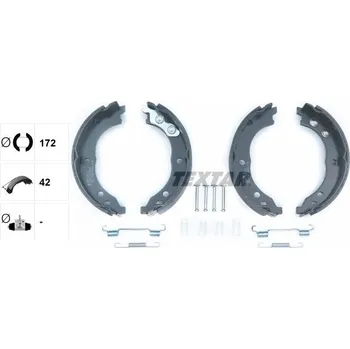 Brzdová čelist Sada brzdových čelistí, parkovací brzda TEXTAR 91064800