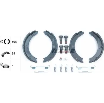 Brzdová čelist Sada brzdových čelistí, parkovací brzda TEXTAR 91057200