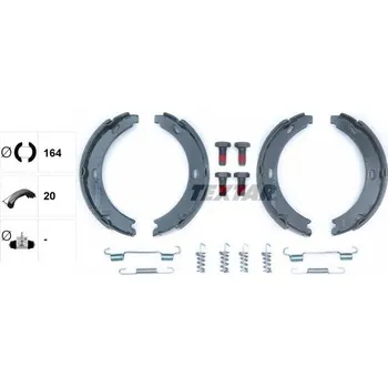 Brzdová čelist Sada brzdových čelistí, parkovací brzda TEXTAR 91032800