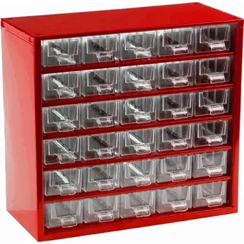 Skříňka na nářadí TOKOZ Zásuvkový organizér 06 / 30S - RAL 3002 - Červená (závěsná skříňka Mars 6762)