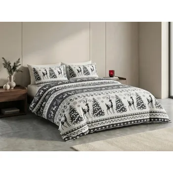 Povlečení Mikroplyšové povlečení WINTER DEER šedé Rozměr povlečení: 70 x 90 cm | 140 x 200 cm