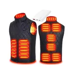 Pánská vyhřívaná černá vesta, L Cubovie