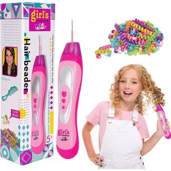 Barva na vlasy Korálkové vlasové doplňky pro dívky, Módní nástroje na zaplétání, Zaplétač vlasů, Módní nástroje na