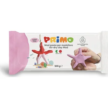 Modelovací hmota Samotvrdnoucí hmota PRIMO, 500g, sv. růžová (light pink)