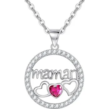 Náhrdelník Dárek ke Dni matek Dámský náhrdelník Matka Láska 925 Stříbrný přívěsek, dárek pro maminku k