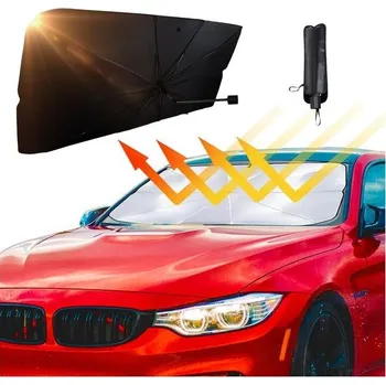 GPS Sluneční clona na přední okno auta, slunečník na čelní sklo, ochrana proti slunci, flexibilní,