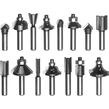 Frézka 15-dílná sada fréz na dřevo KWB