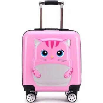 LAMER Dětský skořepinový kufr Kočička 3D