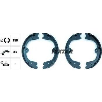 Brzdová čelist Sada brzdových čelistí, parkovací brzda TEXTAR 91073100