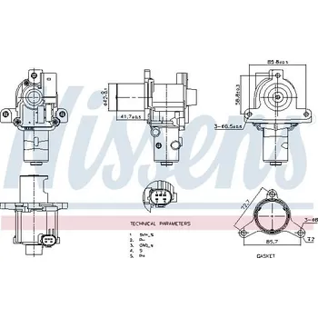 Ventil palivového systému AGR-Ventil NISSENS 98183