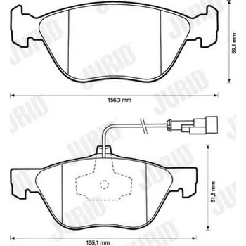 Brzdová destička Sada brzdových destiček, kotoučová brzda JURID 571884J
