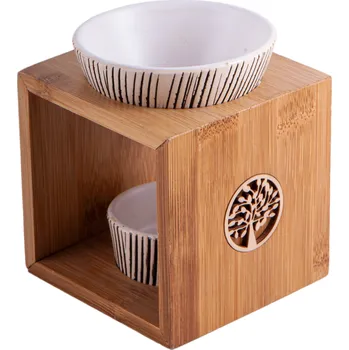 Aroma lampa Mani Bhadra Mani Bhadra Aroma lampa Yggdrasil Bambus a keramika, 11 x 9,5 cm