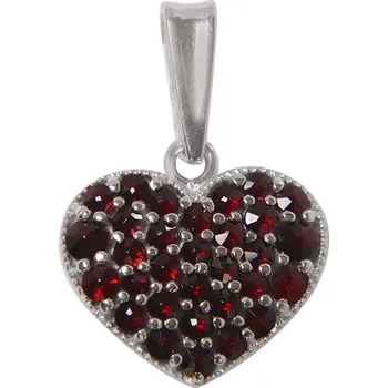 Přívěsek Český Granát přívěsek stříbrný 140034 Červená