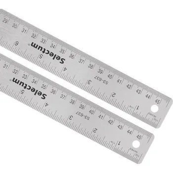 pásmo Kozelo 2dílné pravítko z nerezové oceli - [45 cm/18") Dvojité kovové měřicí nástroje s