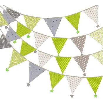 Party dekorace G2PLUS Girlanda, 4M bavlněné vlaječky