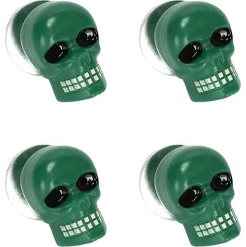 Matice na kolo Ruimou 4 kusy šroubů pro poznávací značku se zelenou lebkou, univerzální montážní šroub M6,