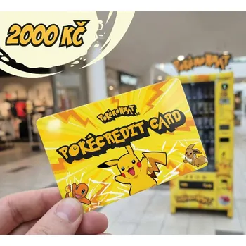 předplacená karta Pokémonmat - dobíjecí dárková karta 2000 Kč