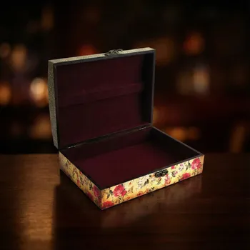 Dekorační kazeta s květy 30 × 22 × 9,5 cm vícebarevná