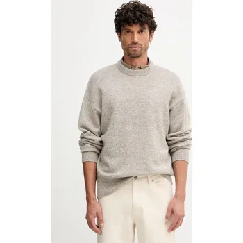 Pánský svetr Vlněný svetr BOSS C-Hercole 50550001 béžová 80X, vel. M