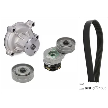 Vodní pumpa + klínový žebrový řemen Schaeffler INA 529 0330 31
