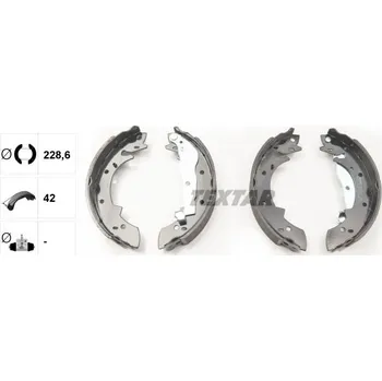 Brzdová čelist Sada brzdových čelistí TEXTAR 91030400