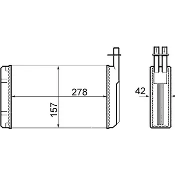 Výměník tepla Výměník tepla, vnitřní vytápění MAHLE AH 68 000S