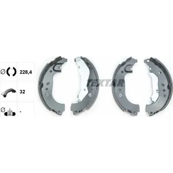 Brzdová čelist Sada brzdových čelistí TEXTAR 91080100